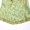 thumbnail image 7 of NSLGXD Brocade Corset Tops for Women Overbust Corset Waist Cincher Victorial Floral Strapless Bodyshaper Eyelet Lace Up Boned Bodice Top Green S, 7 of 7