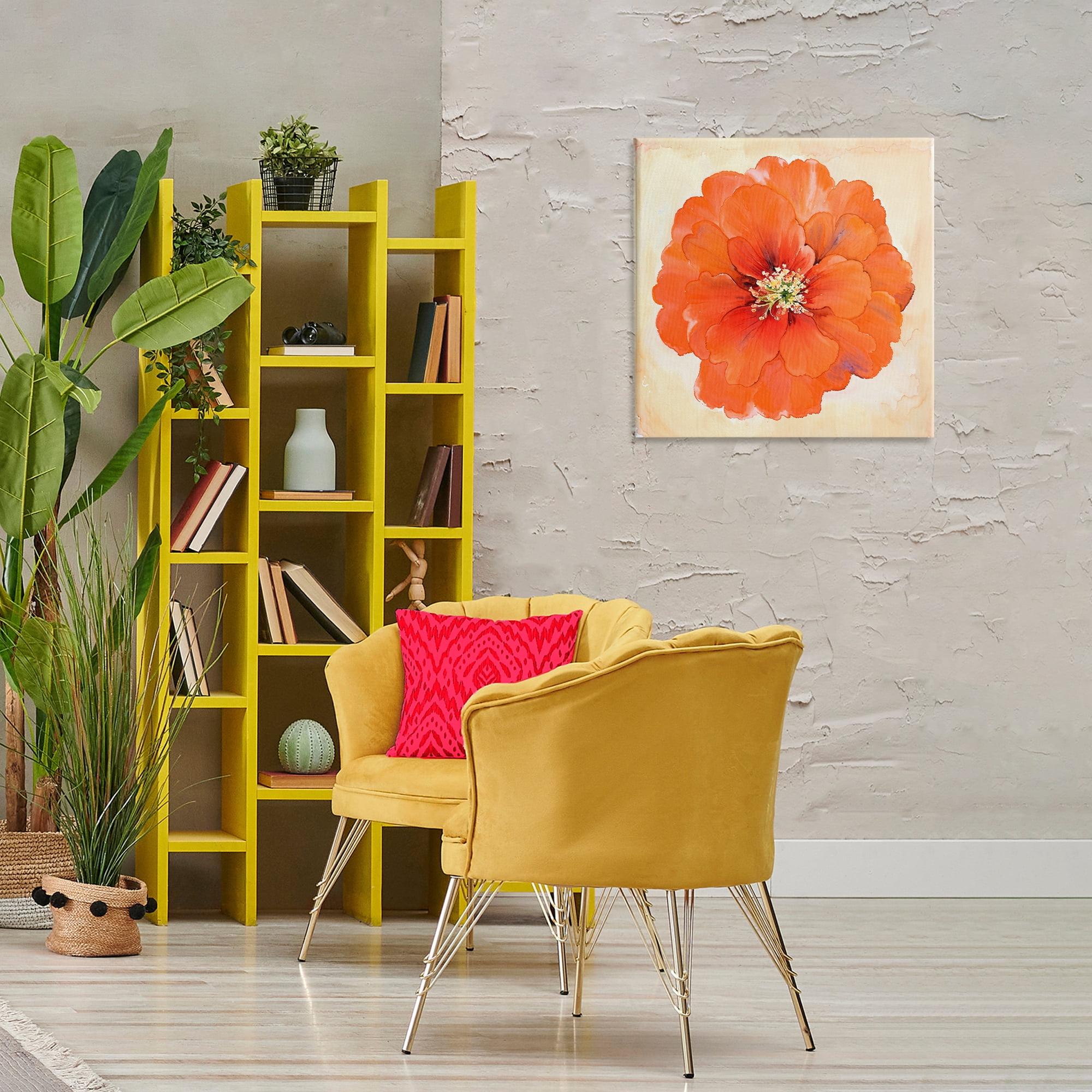 Stupell Industries Mixed Media Flowers Plants & Flowers Painting Wrapped Canvas Art Print Wall Art, 24 x 24