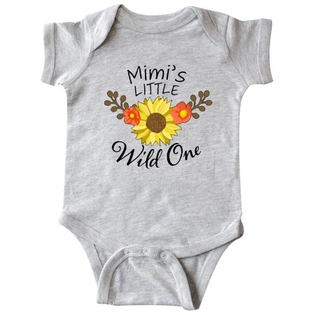 

Inktastic Mimi s Little Wild 1 with Beautiful Sunflower Gift Baby Boy or Baby Girl Bodysuit