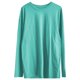 thumbnail image 3 of MHFRRA Camiseta de Manga Larga Suave y desgastada, Informal, Holgada, para Uso Diario y Cómoda. Verde Menta, 3 of 3