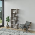 thumbnail image 6 of Ada Home Decor Bayside Multiple Tier Open Shelf Modern Bookcase, Light Mocha, 6 of 7