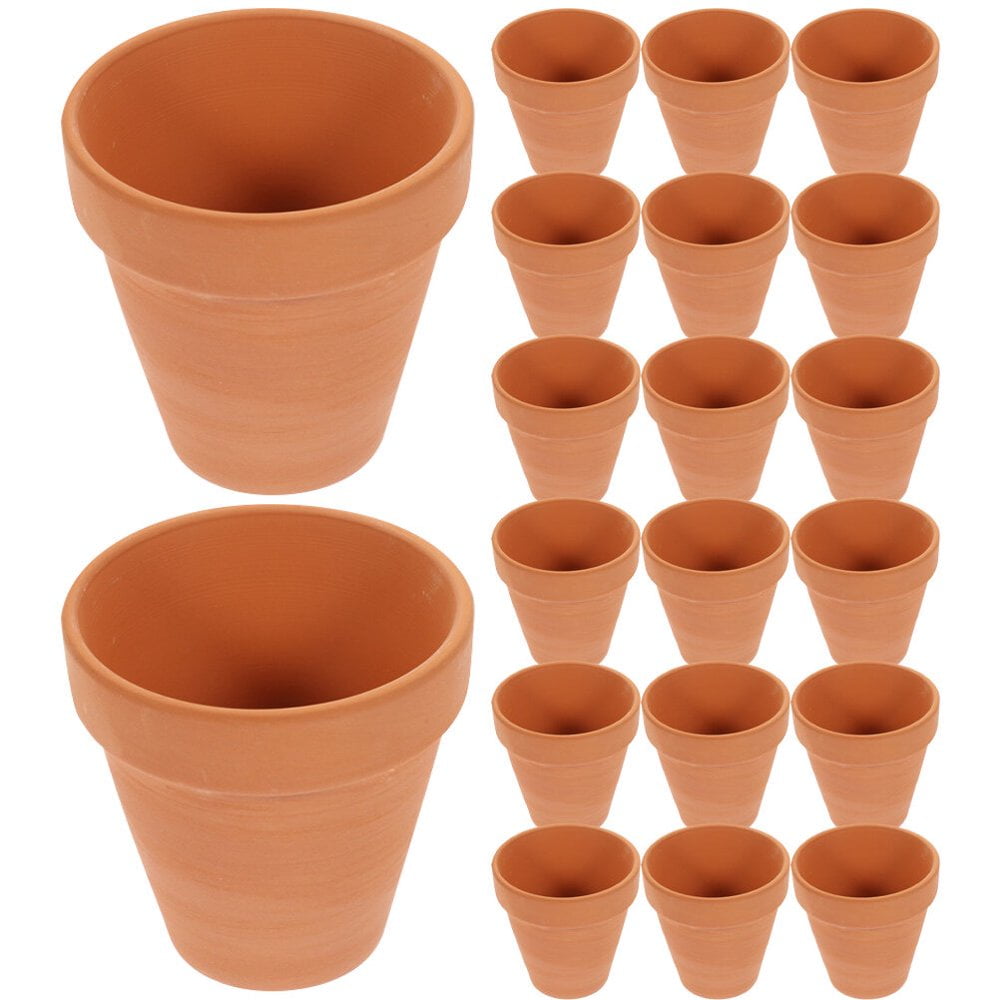 LOVEVER clay flower pot 20 Mini Terracotta Clay Pots for Plants  Nursery Crafts Wedding Favor 1.18”X1.18”X1.18”