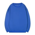 thumbnail image 3 of Mens Crewneck Sweatshirts, Long Sleeve Pullover for Men Fall Fashion Big & Tall Solid Color Basic Oversized Sweatshirt S-4XL, 3 of 6