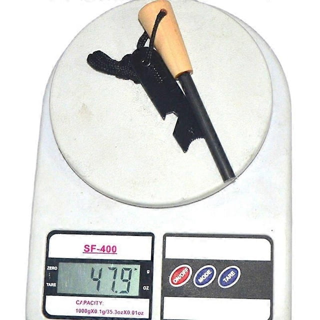 2-pack portable outdoor flint camping equipment wilderness survival tools magnesium rod fire maker wooden handle fire stick
