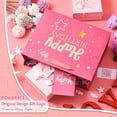thumbnail image 5 of 13" Pink Happy Birthday Gift Bag with Tissue Paper and Greeting Card for Party,Happy Birthday Gift Bag for Men Women,Gift Bags Medium size(1 PCS Pink Hot Stamping), 5 of 6