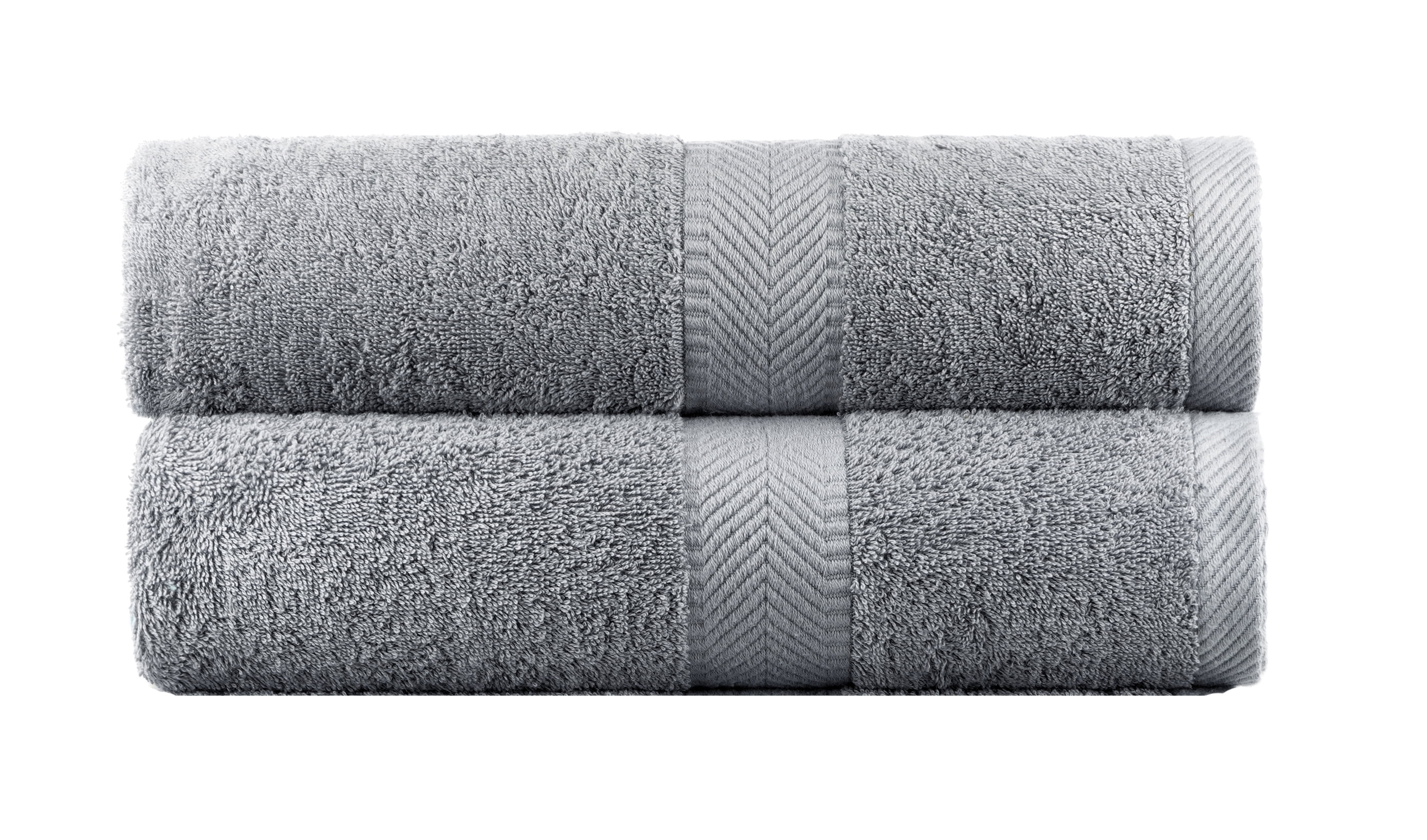 Terry Towels, Bath Towel, Silver, Set of 2