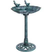 Antique Bird Bath Outside Garden Weather Resistant Polyresin Backyard Expressions