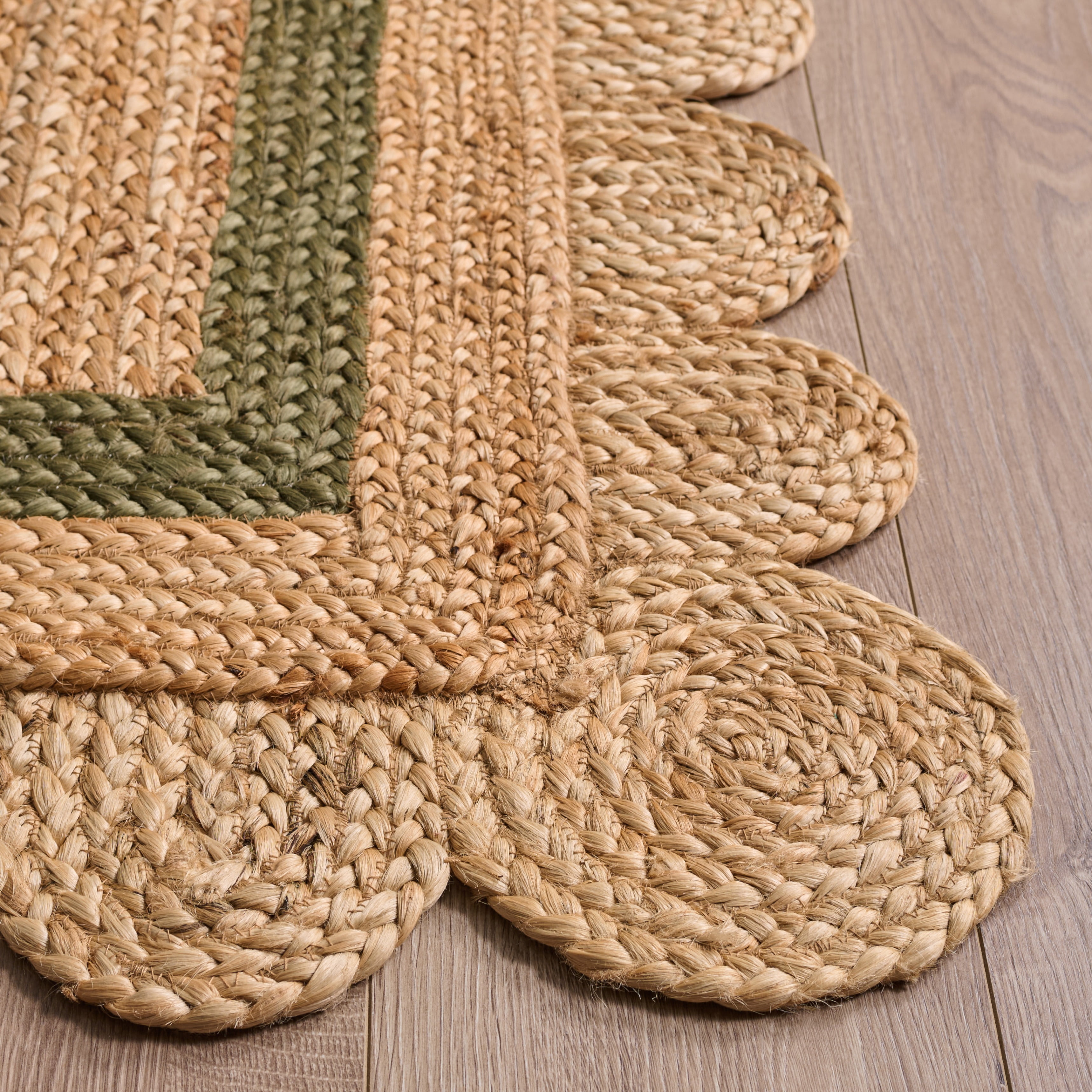 Safavieh Natural Fiber Archibald Bordered Area Rug, Natural/Olive, 6' x 9'
