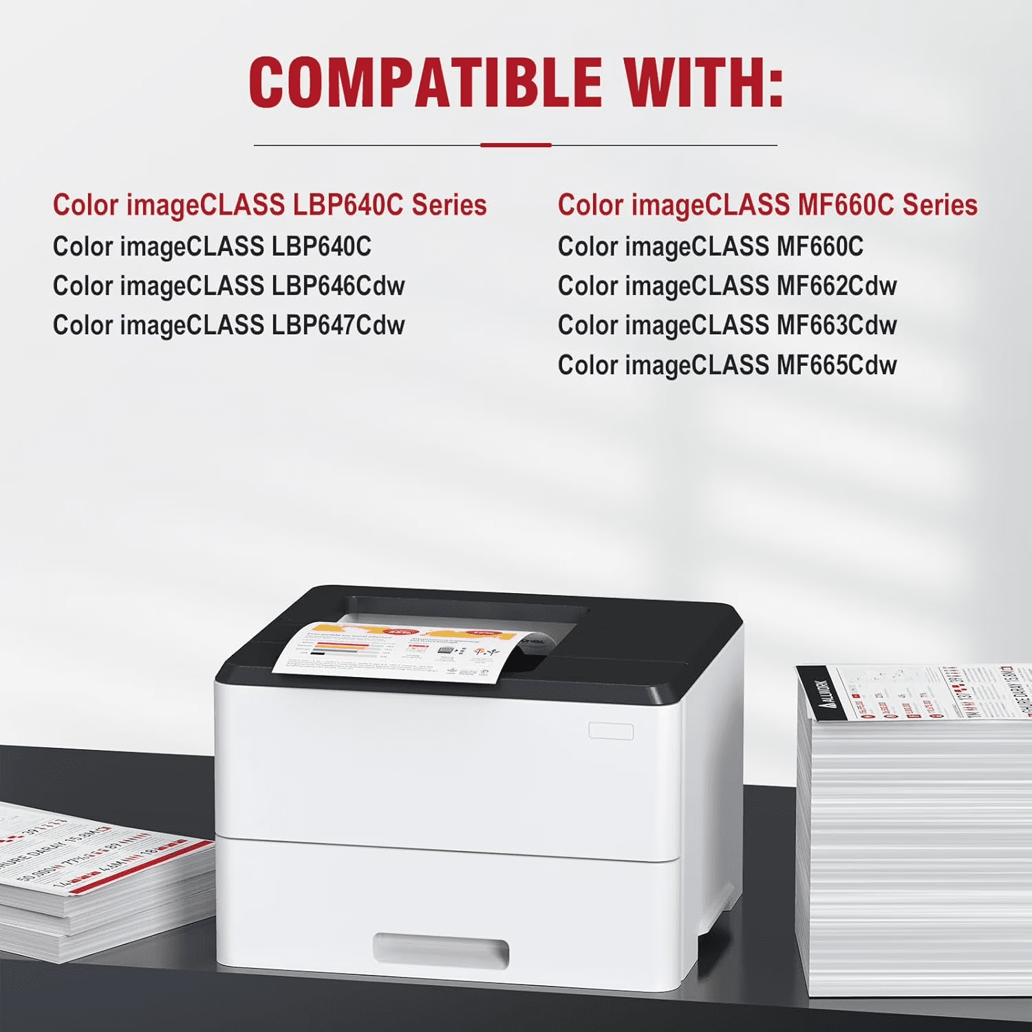 Cartridge 075H High-Yield Toner Set Compatible for Canon Color imageCLASS MF662Cdw MF663Cdw MF665Cdw MF660 LBP646Cdw LBP647Cdw LBP640 Printer Ink