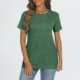thumbnail image 6 of Zpanxa Women's Raglan Crewneck Tee, Casual Loose Fit Short Sleeve Solid Color Top, 6 of 6