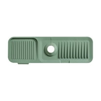 Customizable Silicone Faucet Drip Guard Mat, Waterproof Sink Organizer Pad with Drainage System, Multi-Purpose Kitchen & Bathroom Storage Mat, 1-Pack