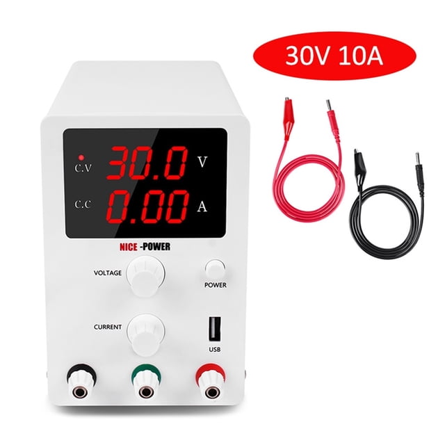 Lab DC Adjustable Power Supply 30V 10A LED LCD Digital Lab Bench Power Source Digital Switch Stabilized Voltage Regulator 3010D ,Excellent Compatibility