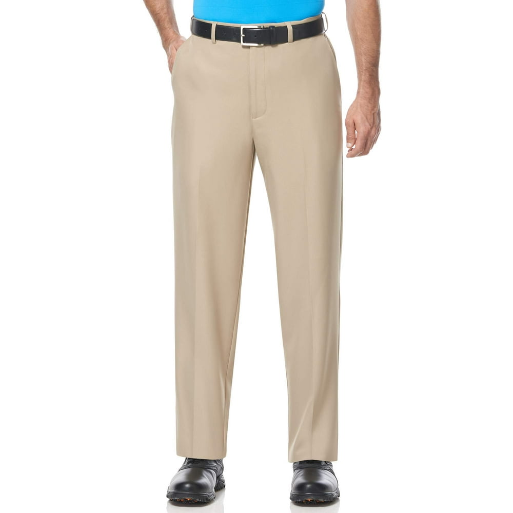 Men's Flat Front Golf Pants with Expandable Waistband - Walmart.com ...
