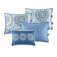 thumbnail image 6 of Cotton Bedding Set 6 Piece Reversible Daybed Cover Set Blue Daybed,Comforter Set, 6 of 7