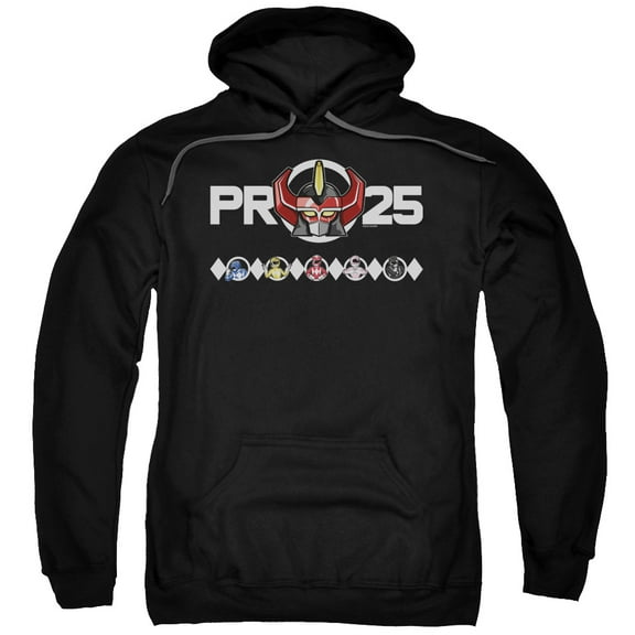 Power Rangers Megazord 25 Adult Pullover Hoodie Sweatshirt Black