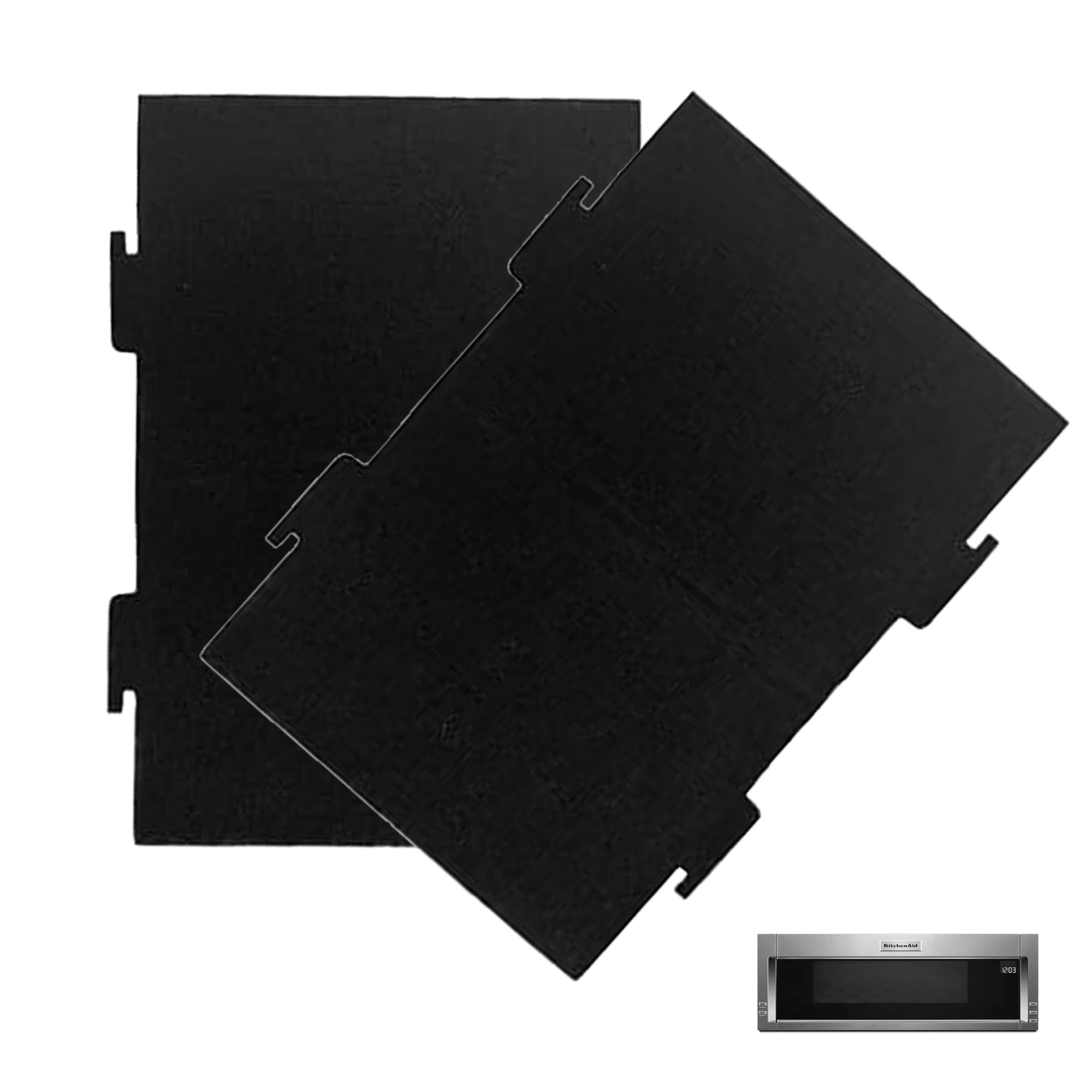 Delapan 12 Pack Activated Charcoal Replacment Filter fits W11282981 Whirlpool Microwave Part W11223147 Carbon Air Filters