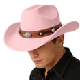 thumbnail image 3 of Chapeau de Cowboy Style Western Unisexe Classique pour Saisons Extérieures et Décontractées, 3 of 3