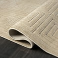 thumbnail image 3 of LR Home Astra 5' x 7' Beige Geometric Plush Indoor/Outdoor Area Rug Rug, 3 of 8