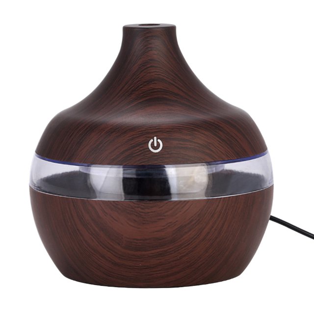 300 ml difusor de aroma humidificador de aire USB tipo de agua Mini máquina de aromaterapia de aceit Abanopi Marron oscuro