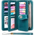 thumbnail image 2 of LAICAIW Women's Wallet Genuine Leather RFID Blocking Large Capacity Trifold Ladies Wallet, 2 of 6
