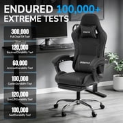 Dowinx Ergonomic Gaming Chair with Footrest, Reclining Office Chair with Massage Lumbar Support