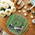 thumbnail image 2 of Golf Balls Round 13 Inch Placemats Set of 8, Green Sports Art Truck Brown Lattice HeatResistant Non Slip Place Mats for Dining Table, Wipeable Braided Kitchen Table Mats for Housewarming, 2 of 8