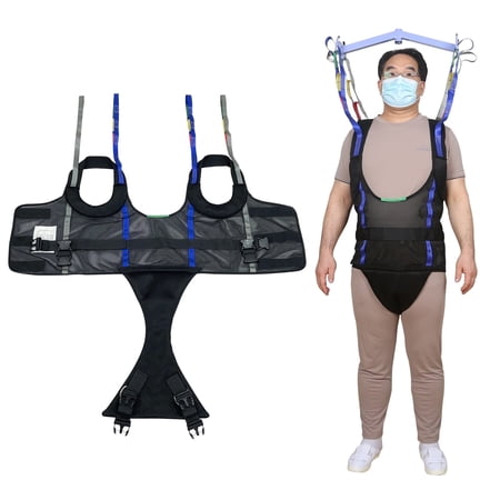 Ehucon Padded Patient Lift Sling, 550 lb Capacity, Black, 1 Count Small