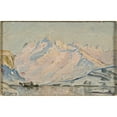 thumbnail image 3 of Anna Boberg 18x13 Black Modern Framed Museum Art Print Titled - The Sun Over Lofoten. Study (1920), 3 of 5