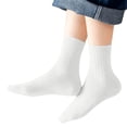 thumbnail image 4 of Dlentnea Boys Girls Solid Color Crew Socks Cotton Comfort Breathable Casual School Uniform Basic Sock, 4 of 6