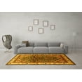 thumbnail image 3 of Ahgly Company Machine Washable Indoor Square Persian Yellow Traditional Area Rugs, 7' Square, 3 of 4