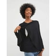 thumbnail image 3 of Motherhood Maternity Pull Over Long Sleeve Nursing Tee, 3 of 11