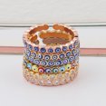thumbnail image 2 of Womens Adjustable Devils Eye Ring With Color Zircon Stones Copper Geometric Dripping Design For Everyday Wear Today, 2 of 3