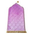 thumbnail image 2 of simhoa Muslim Prayer Rug Flannel Carpet Multifunctional Portable Unique Floormat Embossing for Festival Men Women Living Room Edge, 2 of 8