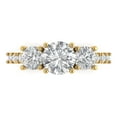 thumbnail image 2 of 1.97 ct Round Cut White Sapphire Three-Stone Engagement Ring for Women in 14K Yellow Gold, 2 of 2
