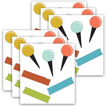 UPC: 0194629118366 | Carson Dellosa Education Let s Explore Pins & Tape Mini Cut-Outs  60 Per Pack  6 Packs