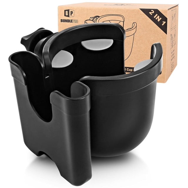 Portavasos para cochecito con funda universal para teléfono móvil 2 en 1