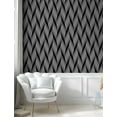 thumbnail image 5 of Ambesonne Stripe Peel & Stick Wallpaper for Home, Modern Swirling Effect Lines, 13"x36", Charcoal Grey White, 5 of 6