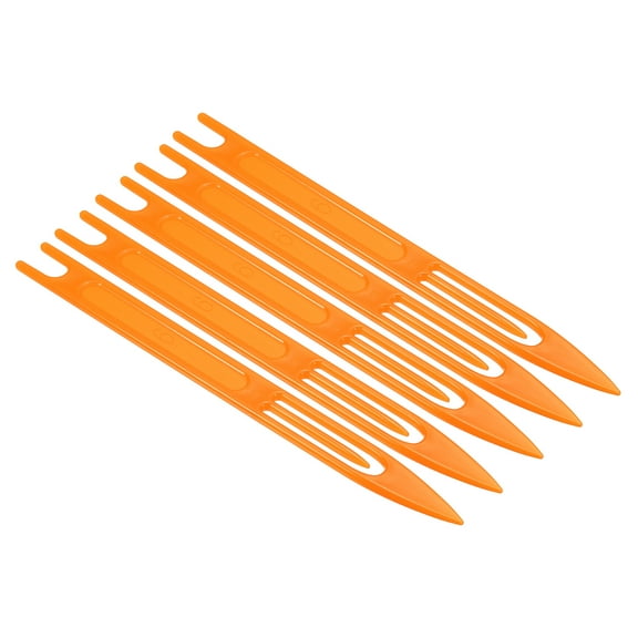 Uxcell 9# Plastic Netting Needle Shuttles Net Repair Mending Tool, Orange 5 Pack