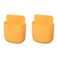 thumbnail image 2 of Bewildely Caja de almacenamiento de Control remoto de aire acondicionado de 2 piezas, caja organizadora de soporte de teléfono de tamaño Almacenamiento y organización del hogar Amarillo, 2 of 6