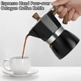 thumbnail image 2 of 150ml Coffee Pot Easy to Clean Classic Octagon Moka Kettle Stovetop Espresso Maker Kitchen Gadget, 2 of 7