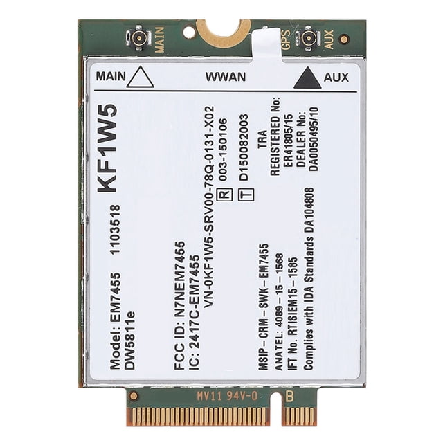 Módulo de tarjeta inalámbrica EM7455 de repuesto para Dell DW5811e Qualcomm 4G LTE WWAN NGFF
