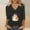 Black(*Halloween), variant on Women's Plus Size 3/4 Sleeve Tunic Tops, Womens V Neck Pumpkin Tops, Trendy Pleated Dressy Casual Blouse ,Black,Size L