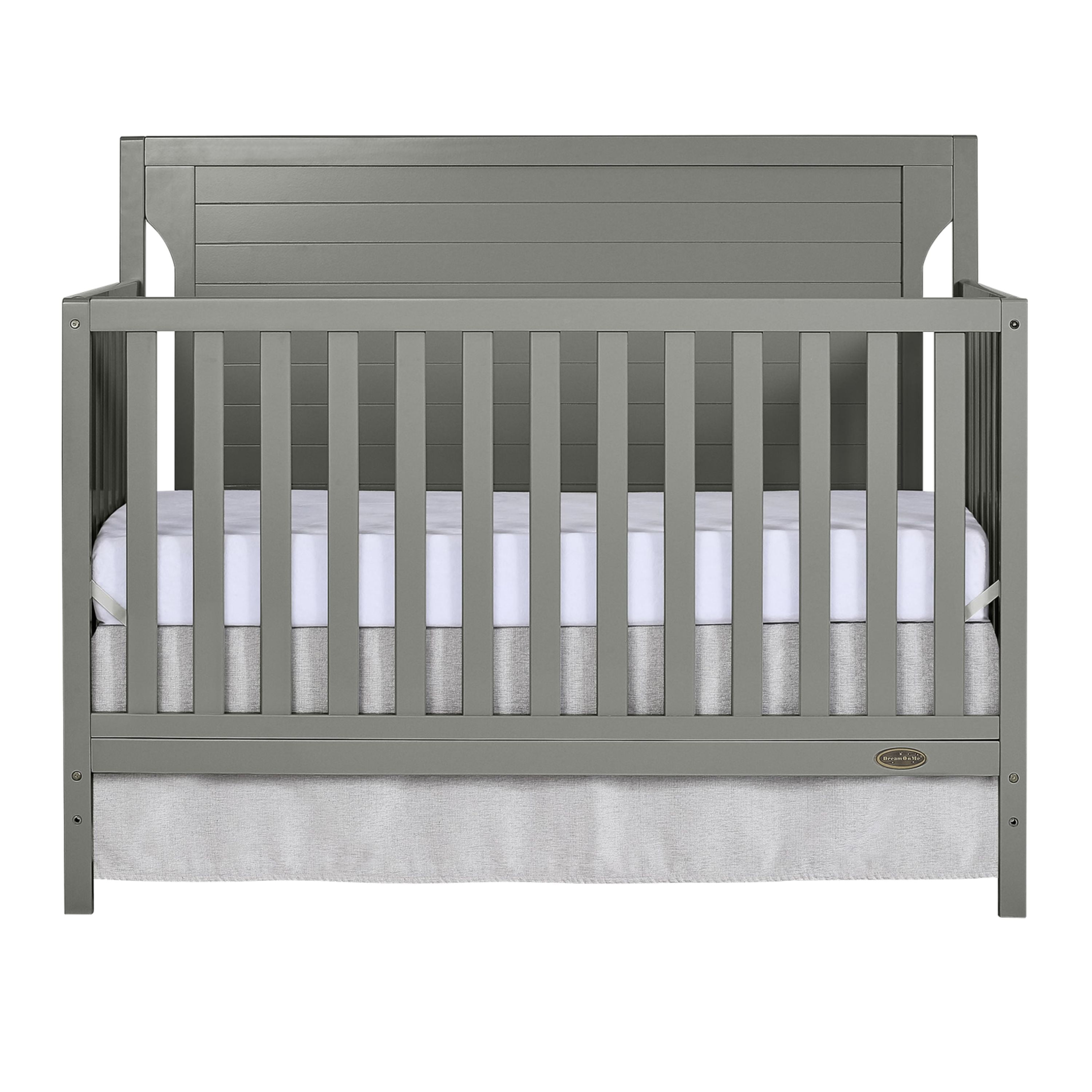 Dream On Me Cape Cod 5-in-1 Convertible Crib, Storm Gray