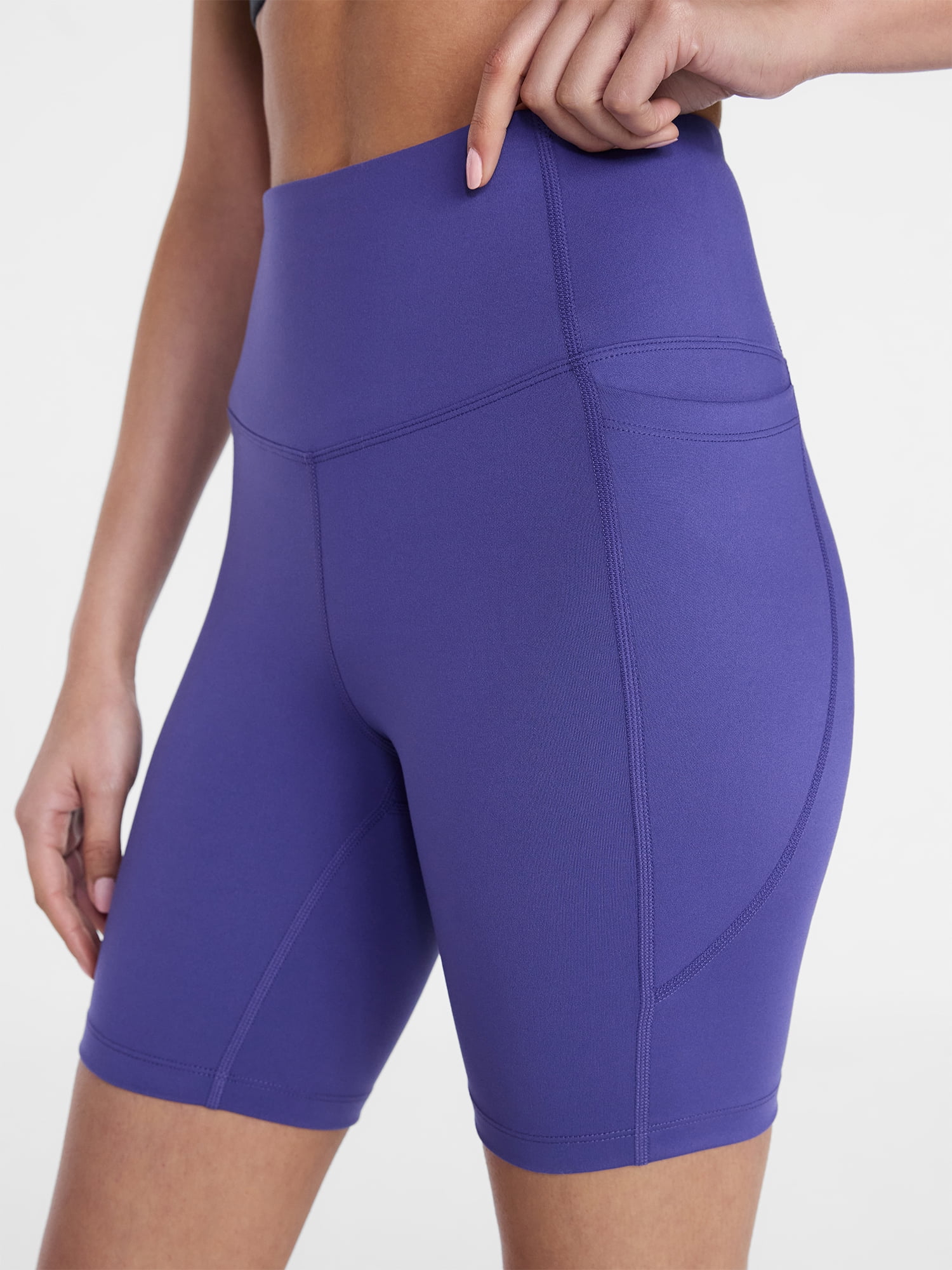 Athletic Works Women's and Women's Plus High Rise Bike Shorts, 7" Inseam, Size XS-4X