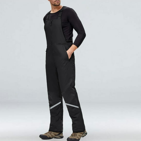 Huadaliy Ski Unisexe une Pièce Pantalons de Sangle Coupe-Vent Pantalons de Neige en Plein Air pour Hommes Femmes (S)