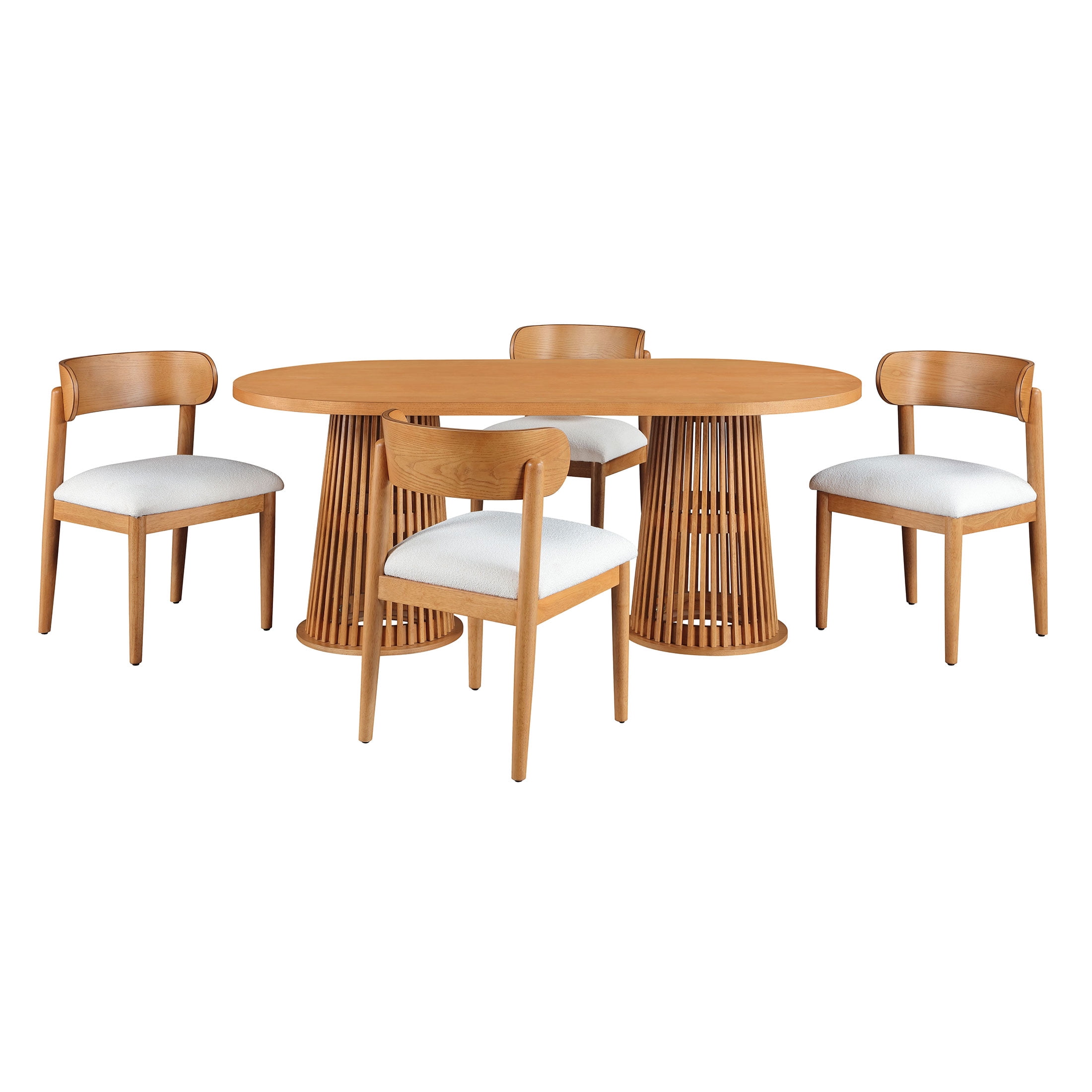 Beautiful by Drew Oval Dining Table, Warm Honey