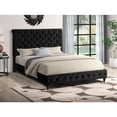 thumbnail image 3 of Best Master Furniture Ashley Tufted Velvet Fabric Full Platform Bed in Black, 3 of 3