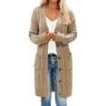 thumbnail image 1 of relayinert Cardigan Respirant et Absorbant la Sueur Décontracté pour Femmes Polyester Couture Fine Large Kaki 3TG, 1 of 6