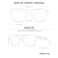 thumbnail image 3 of BARCUR Natural Woode Sunglasses for Men Polarized Full-rim Sun Glasses Man Eyeglasses UVA&B Protection Light Weight Sun Shades, 3 of 3
