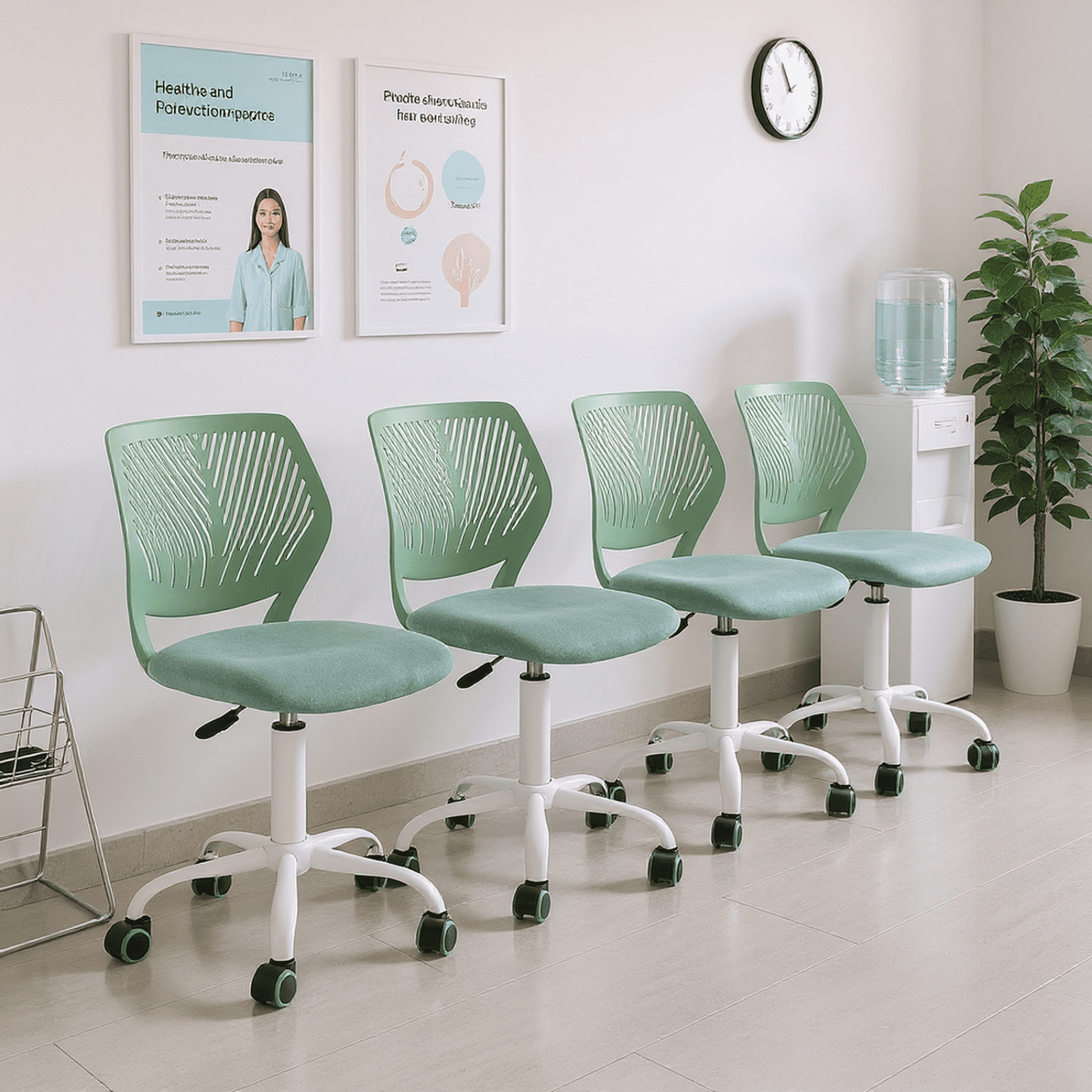 Homy Casa Modern Swivel Office Lobby Reception Chair for Professional Waiting Room, Avocado Green